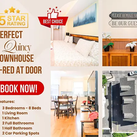 39 - 3Br Quincy - Stunning Townhouse Near Adams Apartamento